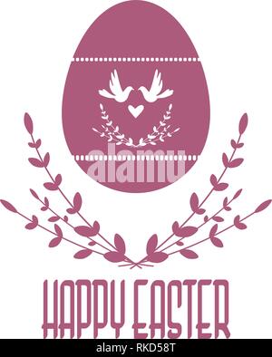 Easter vector composition. Vector image. Silhouette isolated from the background. Eps 10 Stock Vector