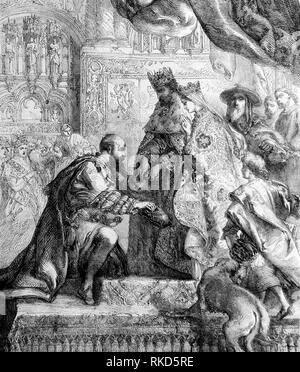 Christopher Columbus Received By King Ferdinand And Queen Isabella On ...