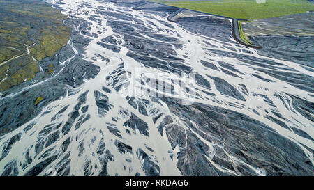 Glacier deltas, Iceland Stock Photo