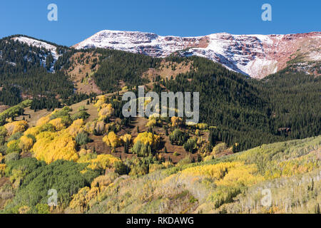 Elk Mountains ridge that is located within the White River National Forest in West Central Colorado. Stock Photo