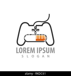 Game stick loading logo concept design. Symbol graphic template element Stock Vector