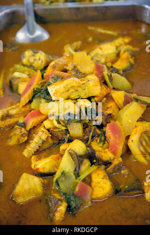 Kaeng som or gaeng som or Thai sour curry is a sour and spicy fish curry or soup with vegetables popular in central Thailand. The curry is characteris Stock Photo