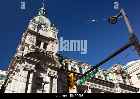 The historic Post Office Building, now part of the Sinclair Centre, in the Downtown Eastside of Vancouver, British Columbia, Canada, on a sunny day. Stock Photo