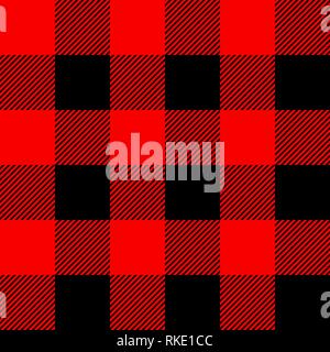 Classic tartan and buffalo check plaid seamless patterns. Vector eps 10 Stock Vector