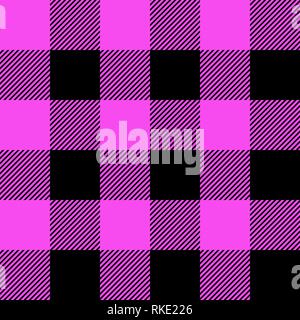vector purple tartan plaid pattern for background Stock Vector
