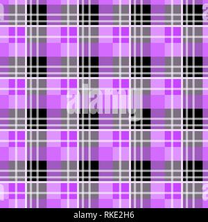 vector purple tartan plaid pattern for background eps10 Stock Vector