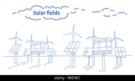 solar energy panel fields renewable station alternative electricity ...