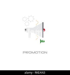 loudspeaker icon megaphone promotion business marketing concept white background line style Stock Vector