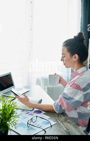 Woman Taking Break from Work Stock Photo
