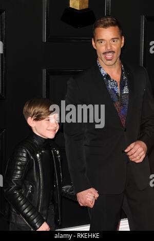 Matthew Ricky Martin LOS ANGELES - FEB 10: Matteo Martin, Ricky Martin at the 61st Grammy ...