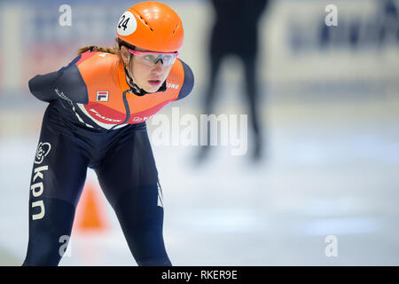 Torino, Italy. 10th February, 2019. ISU World Cup Short Track Speed Skating held at the Tazzoli Ice Rink Torino. In the picture SCHULTING Suzanne NED Senior W Competitor. Damiano Benedetto/ Alamy Live News Stock Photo