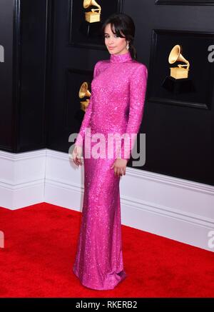 Camila Cabello at arrivals for 61st Annual Grammy Awards - Arrivals, Staples Center, Los Angeles, CA February 10, 2019. Photo By: Tsuni/Everett Collection Stock Photo