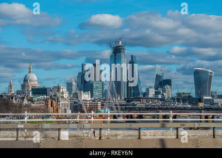 London, UK. 11th Feb, 2019. The City and St Paul's - Views from Waterloo Bridge. Credit: Guy Bell/Alamy Live News Stock Photo