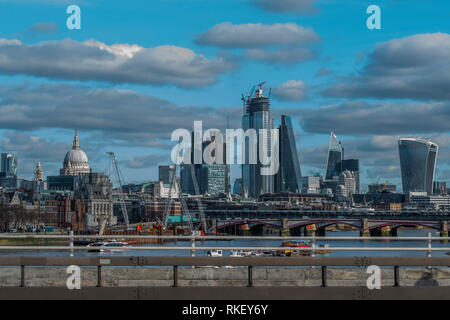 London, UK. 11th Feb, 2019. The City and St Paul's - Views from Waterloo Bridge. Credit: Guy Bell/Alamy Live News Stock Photo