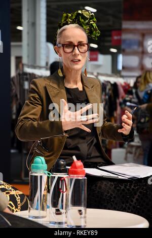 11th February, 2019. Caryn Franklin MBE,Discussion 'Let's Talk:How I want fashion to be presented to me'Pure London, Olympia, London.UK Credit: michael melia/Alamy Live News Stock Photo