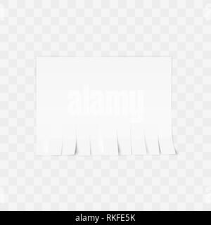Tear-off paper template with advertisement text. Vector illustration ...