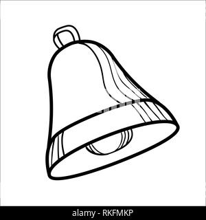 Sketch bell isolated on white background. Vector illustration, EPS 10 Stock Vector