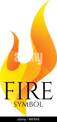 Fire logo vector icon. Conceptual flame symbol Stock Vector