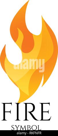 Fire logo vector icon. Conceptual flame symbol Stock Vector