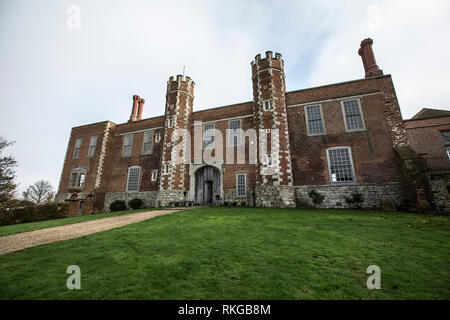 Shurland Hall, Eastchurch, Isle of Sheppey, Kent, United Kingdom. Historical 16th Century graded house where Henry VIII and Anne Boleyn stayed in 1532. Stock Photo