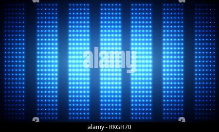 Glowing halftone dots pattern. Abstract neon led lights background for your design Stock Vector