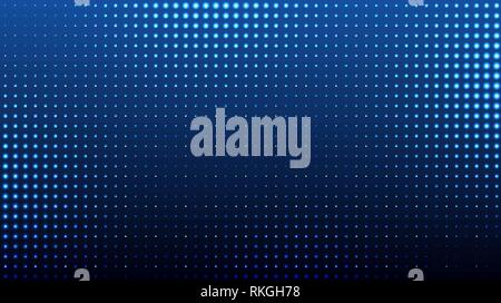 Glowing halftone dots pattern. Abstract neon led lights background for your design Stock Vector