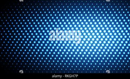 Glowing halftone dots pattern. Abstract neon led lights background for your design Stock Vector