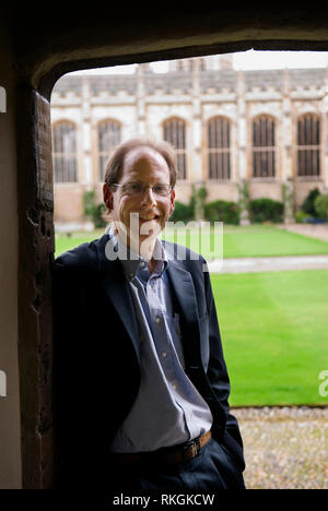 Professor Simon Baron-Cohen photographed in the Great Court at Trinity College, Cambridge for The Independent newspaper. He is an expert in Psychopathology and Autism as well as being a cousin of the actor Ali G. COPYRIGHT PHOTOGRAPH BY BRIAN HARRIS  © 2008 07808-579804 Stock Photo