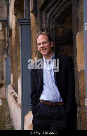 Professor Simon Baron-Cohen photographed in the Great Court at Trinity College, Cambridge for The Independent newspaper. He is an expert in Psychopathology and Autism as well as being a cousin of the actor Ali G. COPYRIGHT PHOTOGRAPH BY BRIAN HARRIS  © 2008 07808-579804 Stock Photo