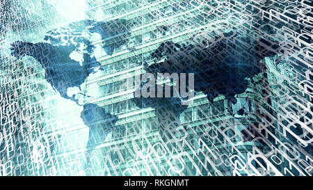 Artificial intelligence and machine learning digital world transformation Stock Photo