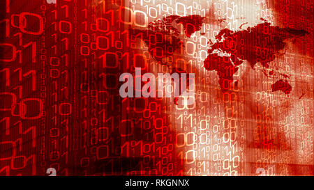 Cyber world warfare threats Stock Photo