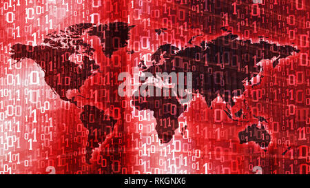 Digital world neural network, cyber security concept Stock Photo