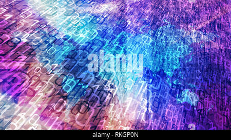 Cybersecurity in global network, big data in computer cloud Stock Photo