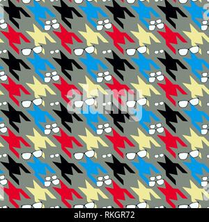 Plaid checkered,dog tooth pattern. colorful Hounds-tooth seamless. Classical English background Glen plaid Glenurquhart check for fashion design.eps10 Stock Vector
