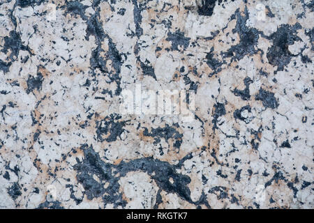 Detailed beige stone surface, texture of old natural spotted marble Stock Photo