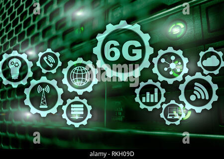Future Communications Fast Technology. 6G Network Connection Concept. High Speed Mobile Wireless Technology Stock Photo