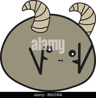 Bunny is the zodiac sign of Pisces in a cartoon style. Vector illustration on white background. Stock Vector