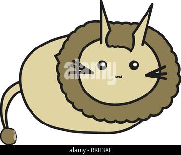 Bunny zodiac sign Leo in cartoon style. Vector illustration on white background. Stock Vector