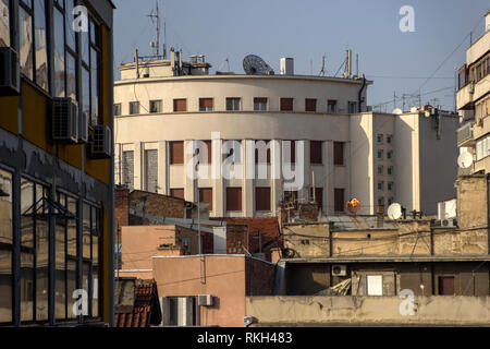 Belgrade, Serbia - View of the urban core of downtown area called OBILICEV VENAC Stock Photo