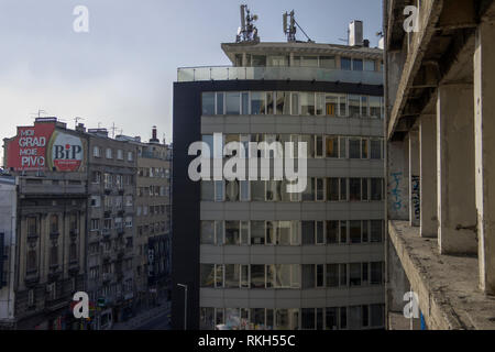 Belgrade, Serbia - View of the urban core of downtown area called ZELENI VENAC Stock Photo