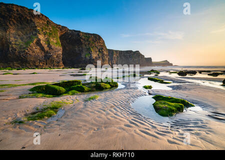 Whipsiderry Cove, near Porth in Cornwall. Stock Photo