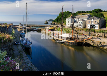 Charlestown Harbour in Cornwall. Stock Photo