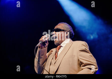 The Blind Boys of Alabama, the American Grammy Award winning gospel group, performs a live concert at the Danish folk, blues and country music festival Tønder Festival 2016. Denmark, 28/08 2016. EXCLUDING DENMARK. Stock Photo