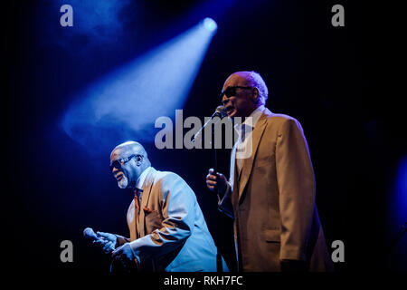 The Blind Boys of Alabama, the American Grammy Award winning gospel group, performs a live concert at the Danish folk, blues and country music festival Tønder Festival 2016. Denmark, 28/08 2016. EXCLUDING DENMARK. Stock Photo