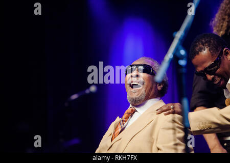 The Blind Boys of Alabama, the American Grammy Award winning gospel group, performs a live concert at the Danish folk, blues and country music festival Tønder Festival 2016. Denmark, 28/08 2016. EXCLUDING DENMARK. Stock Photo