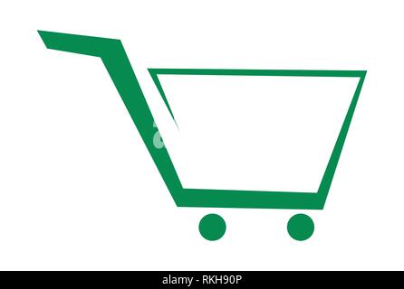 cart trolley abstract vector logo icon concept flat design Stock Photo