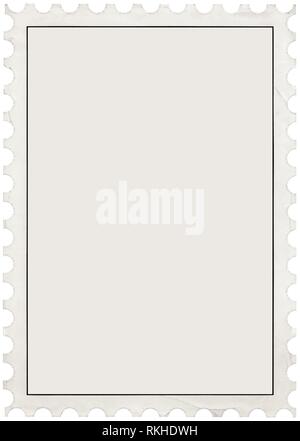 Blank Empty Postage Stamp Template Cutout.
