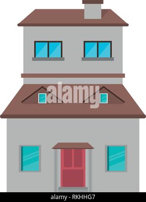 House real estate cartoon isolated Stock Vector