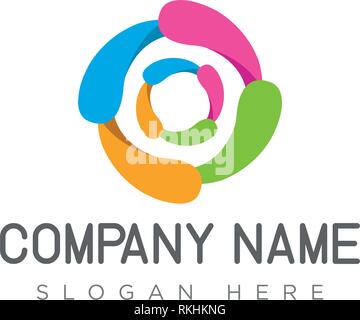Creative circle abstract vector logo design template. chromatic emblem business icon. Abstract business logo vector. Stock Vector