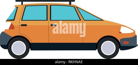 Familiar car vehicle sideview Stock Vector